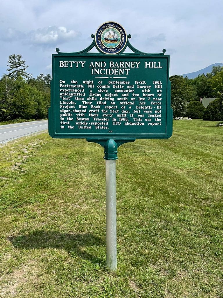 Betty and Barney Hill: Famous UFO Abduction Case 2 Betty and Barney Hill Incident roadside marker